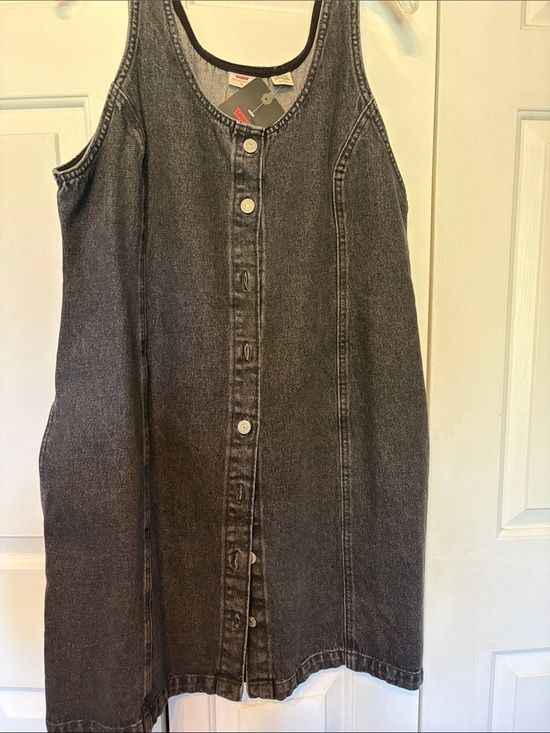 Levi's Dresses & Skirts - Levi's Black Washed Denim Button-Front Dress